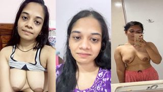 Busty Horny Girl Squeezing Boobs And Fingering Show